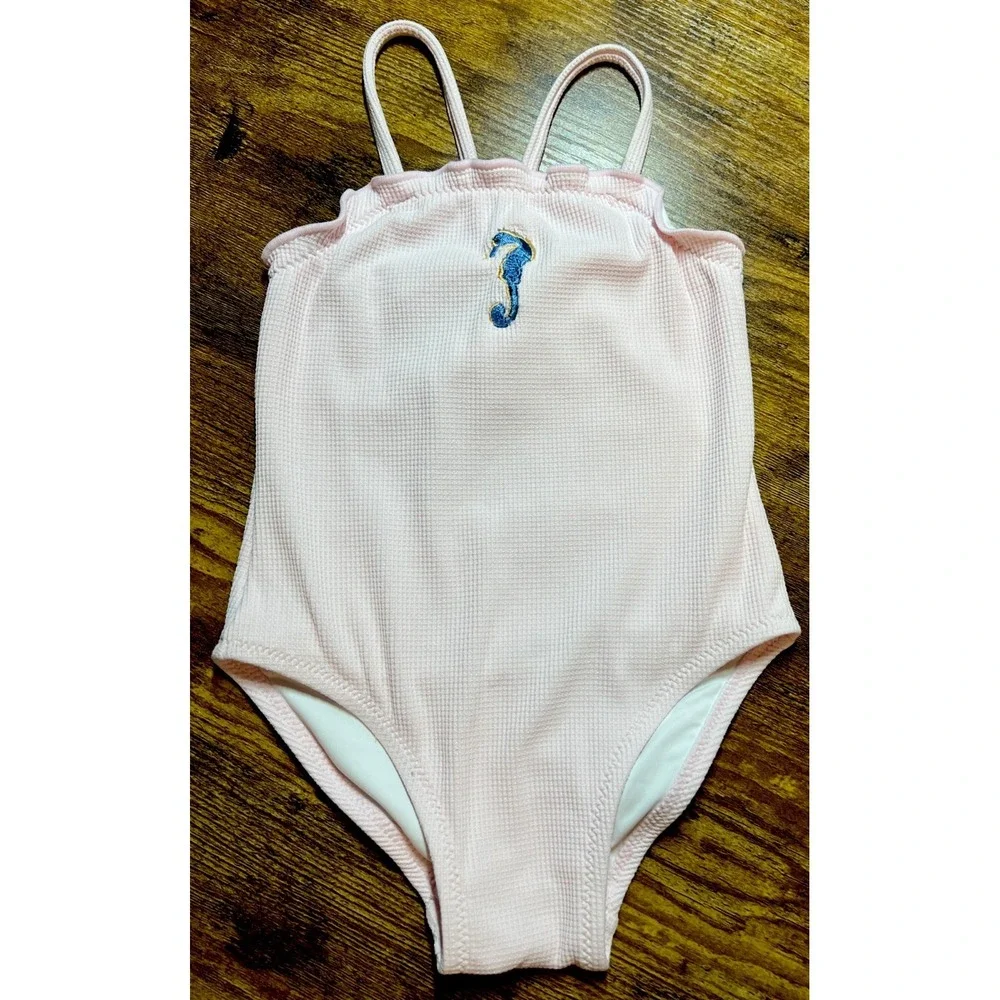 Zara Girls Pink Seahorse Swimsuit Size 12/24 Months NEW One Piece Summer